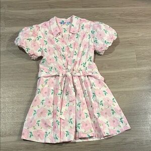 Floral Pink Puff Sleeve Dress